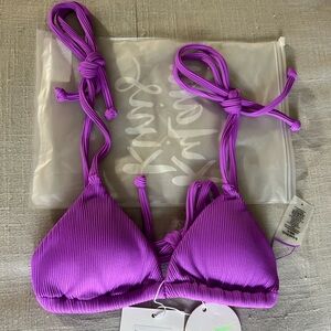 NWT Kulani Kinis Electric Violet Ribbed Top